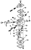 Page A Diagram and Parts List for UT-18003 Homelite Trimmer