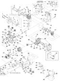 Engine & Peripherals Diagram and Parts List for UT-20539-A Homelite Trimmer