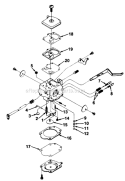 Zama Carburetor Diagram and Parts List for  Homelite Chainsaw