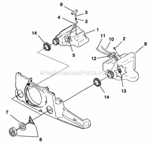 Fuel_And_Oil_Tanks Diagram and Parts List for  Homelite Chainsaw