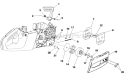 Clutch Hand Guard And Drive Case Cover Diagram and Parts List for  Homelite Chainsaw