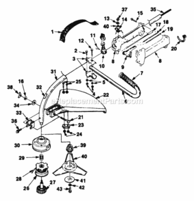 Part Location Diagram of 00422 Homelite Clamp-Handle Bar