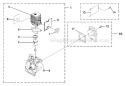 Engine Internal Diagram and Parts List for  Homelite Trimmer
