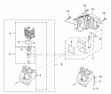 A - Engine Internal Diagram and Parts List for  Homelite Leaf Blower / Vacuum