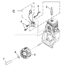 B - Ignition With Rotor Diagram and Parts List for  Homelite Leaf Blower / Vacuum