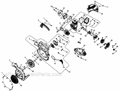 Page B Diagram and Parts List for  Homelite Leaf Blower / Vacuum