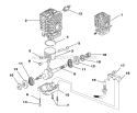 Engine Internal - Oil Pump Diagram and Parts List for Timberman Homelite Chainsaw