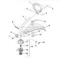 Shaft - Spool  String - Grass Deflector Diagram and Parts List for K100 Homelite Trimmer