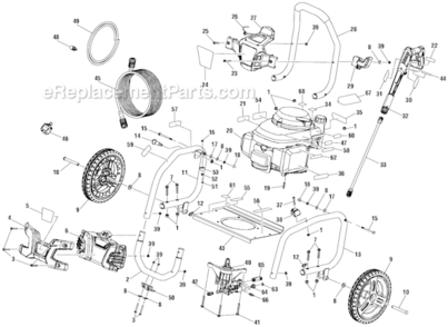 Page A Diagram and Parts List for  Homelite Pressure Washer