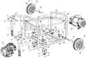 Frame Assembly Diagram and Parts List for  Homelite Generator