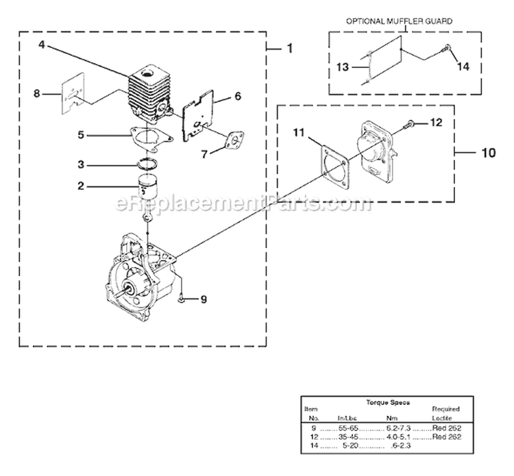 Page B Diagram and Parts List for  Homelite Trimmer