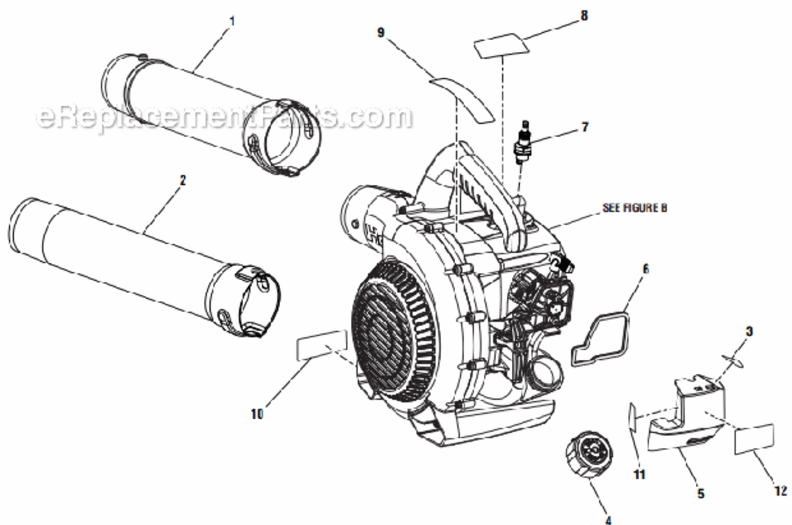 General_Assembly Diagram and Parts List for  Homelite Leaf Blower / Vacuum