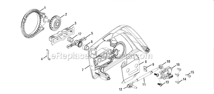 Page C Diagram and Parts List for  Homelite Chainsaw