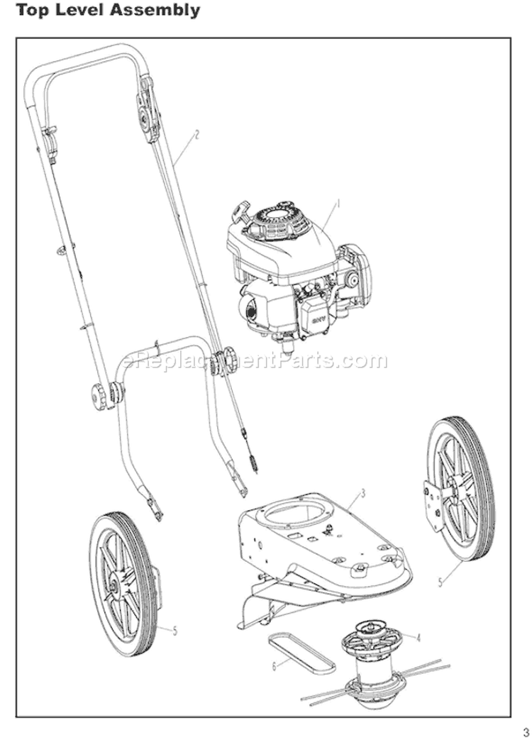 Page A Diagram and Parts List for  Homelite Trimmer