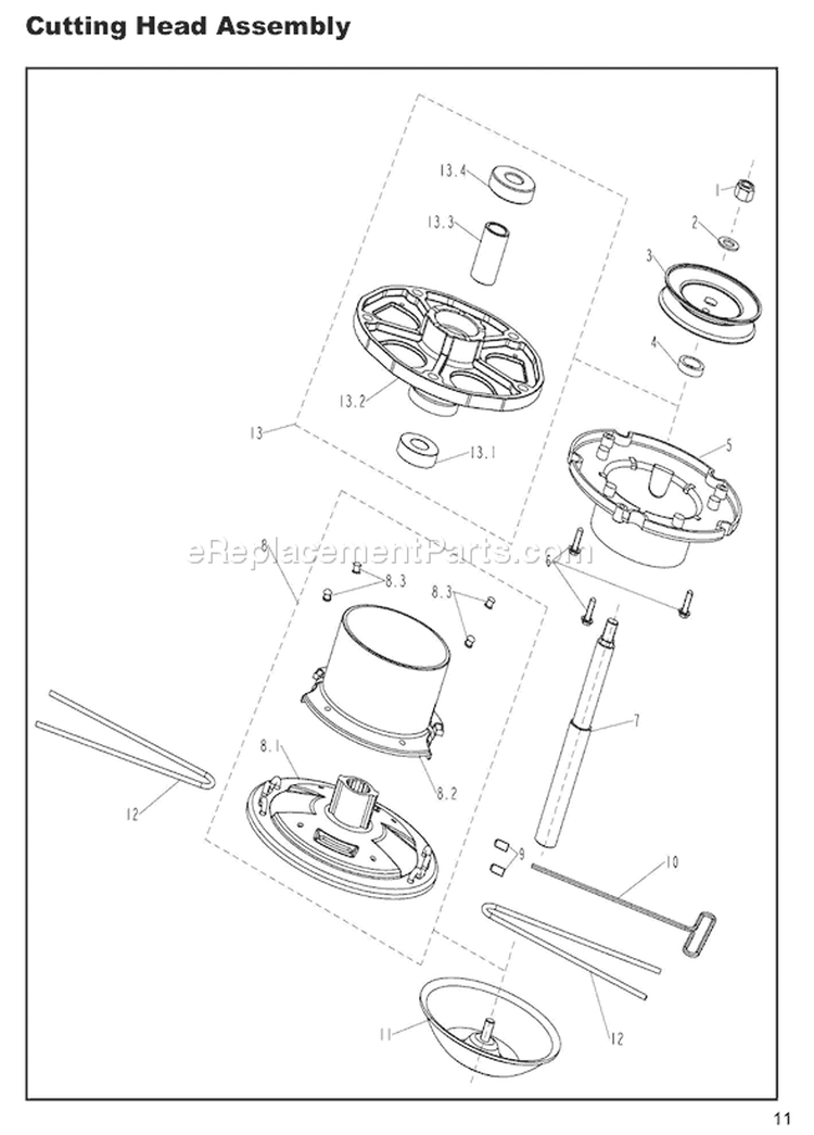 Page E Diagram and Parts List for  Homelite Trimmer