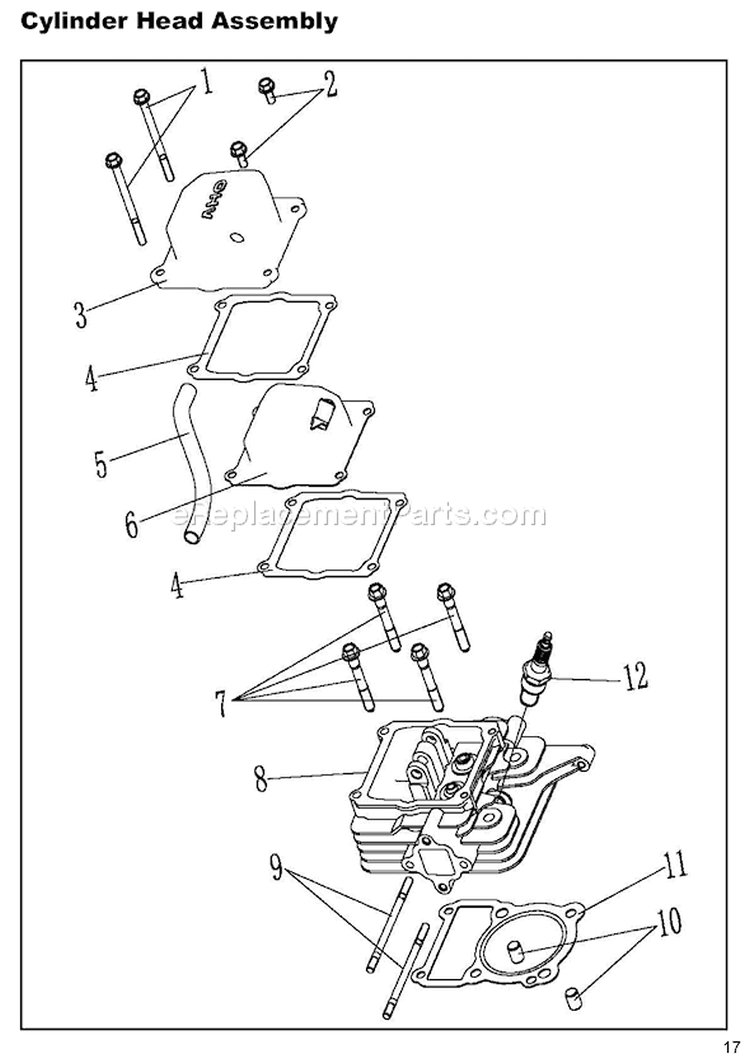 Page H Diagram and Parts List for  Homelite Trimmer