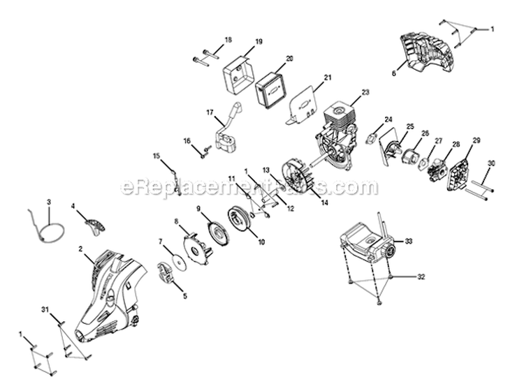 Page C Diagram and Parts List for  Homelite Trimmer