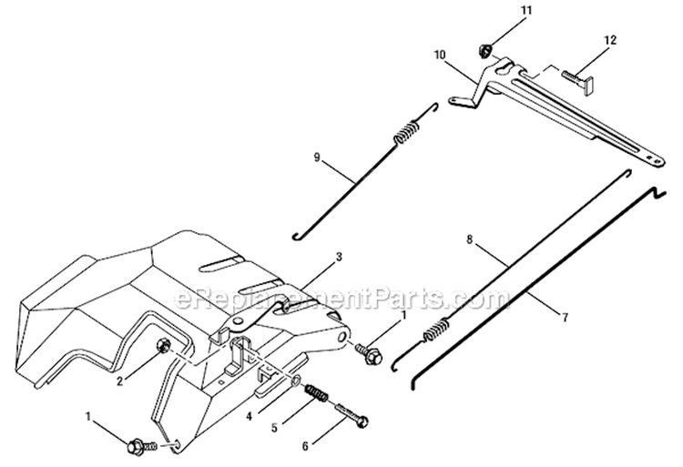 Muffler Assembly Diagram and Parts List for  Homelite Generator