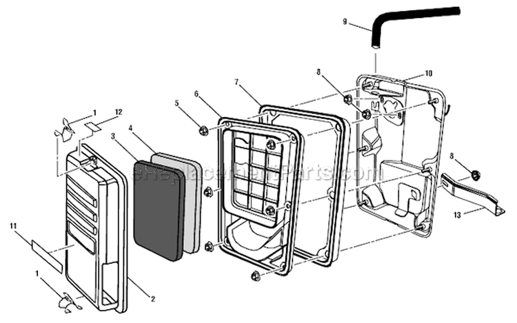 Page M Diagram and Parts List for  Homelite Generator