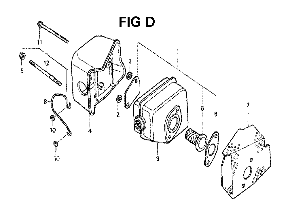 Fig-1 Diagram and Parts List for Type A1K6 Honda Engine