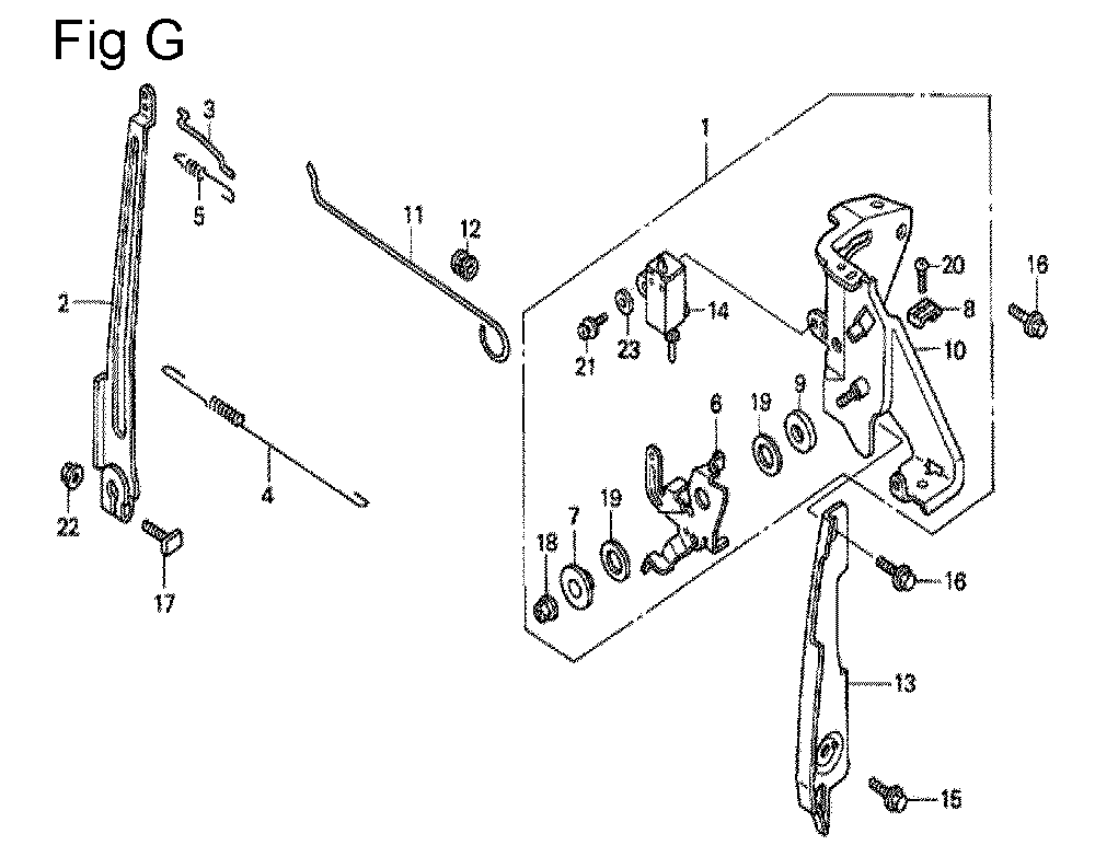 Fig-7 Diagram and Parts List for Type QHEB Honda Engine