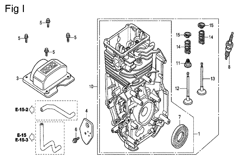 Fig-9 Diagram and Parts List for Type PHC Honda Engine