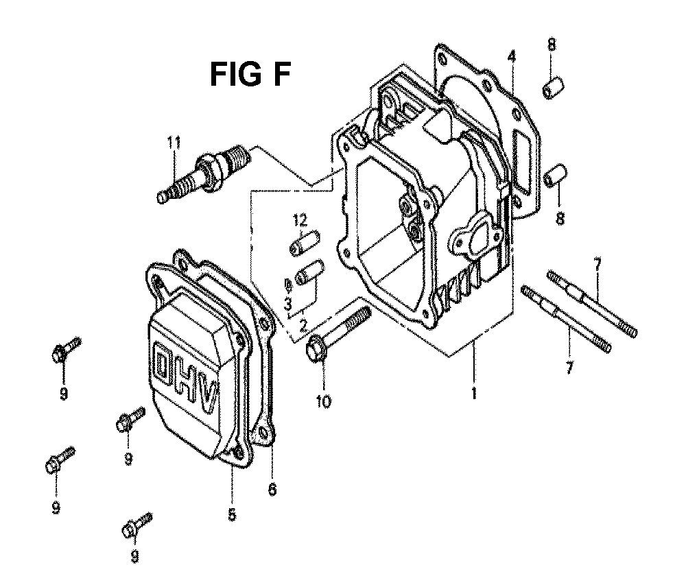 Fig-3 Diagram and Parts List for Type A1K6 Honda Engine