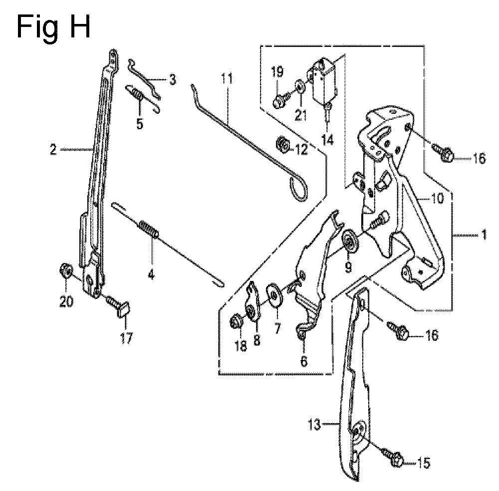 Fig-8 Diagram and Parts List for Type PHA Honda Engine