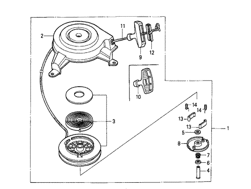Fig-0 Diagram and Parts List for Type A1KY Honda Engine