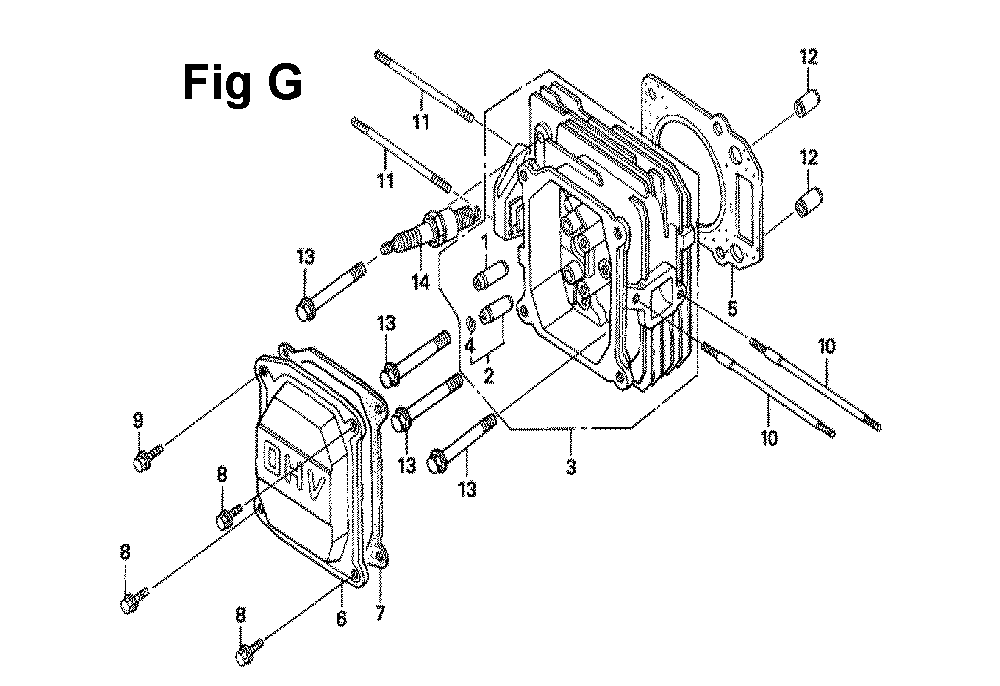 Fig-13 Diagram and Parts List for Type N45 Honda Engine