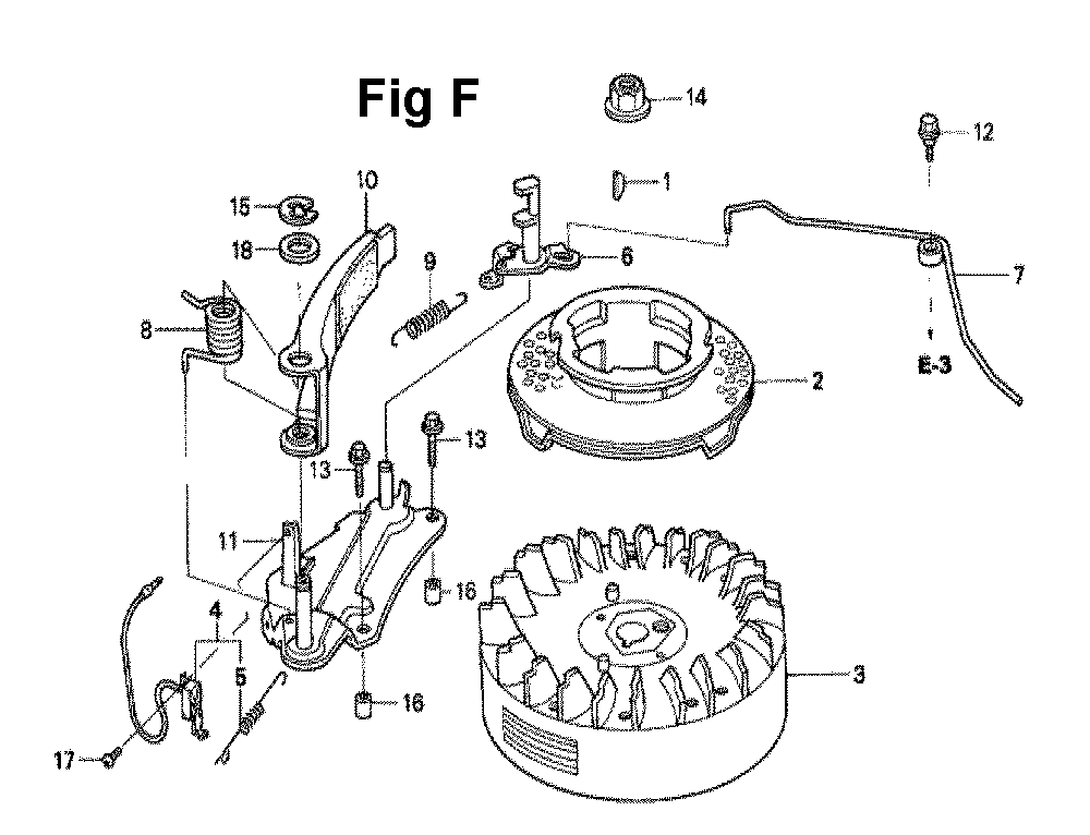 Fig-1 Diagram and Parts List for Type A12 Honda Engine