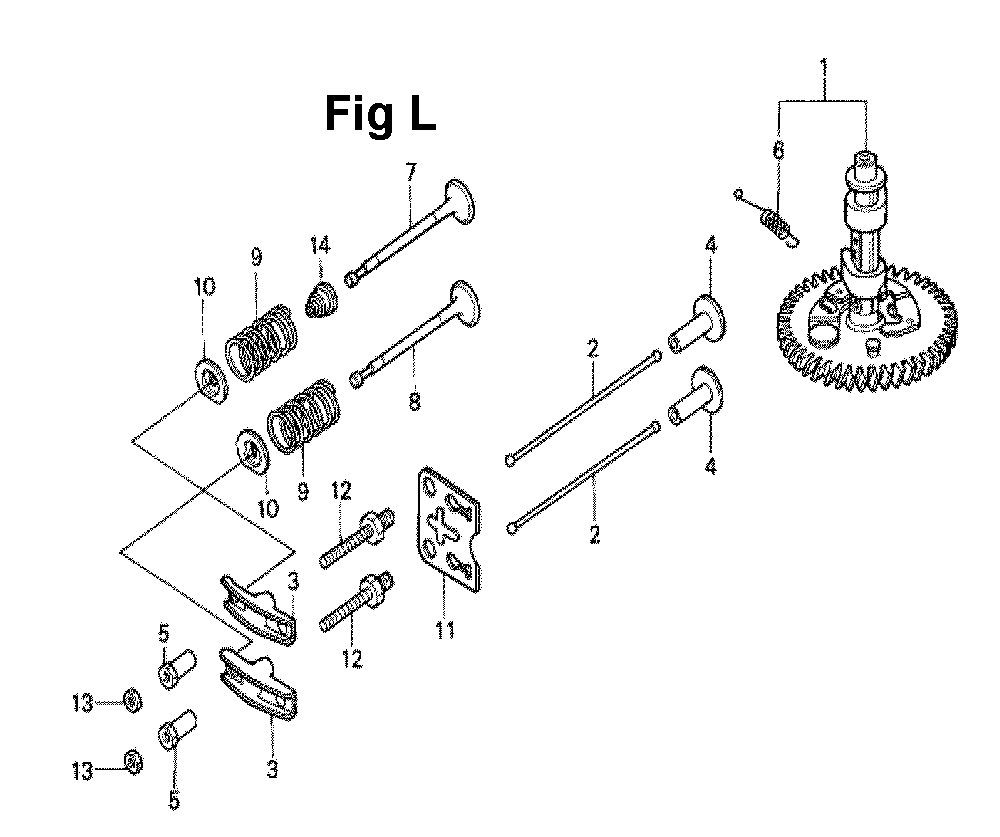 Fig-4 Diagram and Parts List for Type N42 Honda Engine