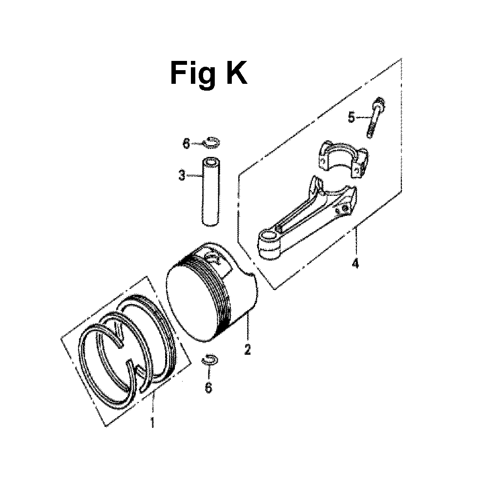 Fig-9 Diagram and Parts List for Type A1KT Honda Engine