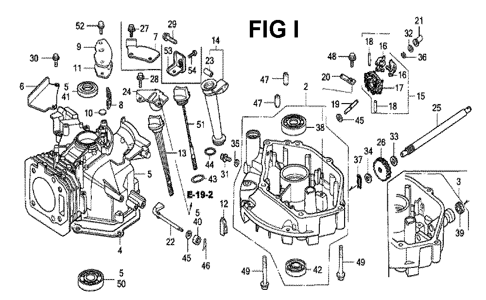 Fig-4 Diagram and Parts List for Type N4C Honda Engine