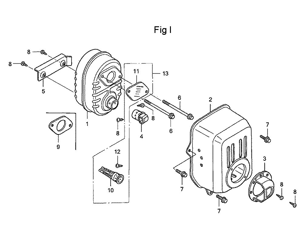 Fig-9 Diagram and Parts List for Type QHAJ Honda Engine