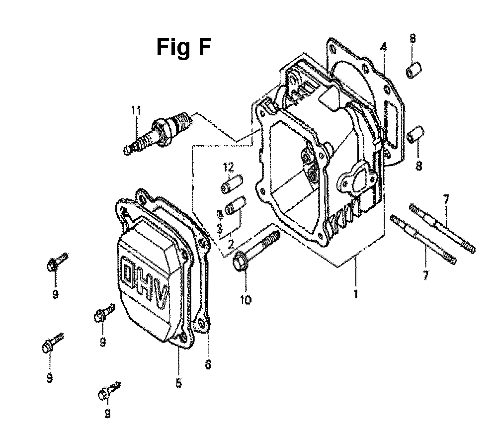 Fig-2 Diagram and Parts List for Type A1YY Honda Engine