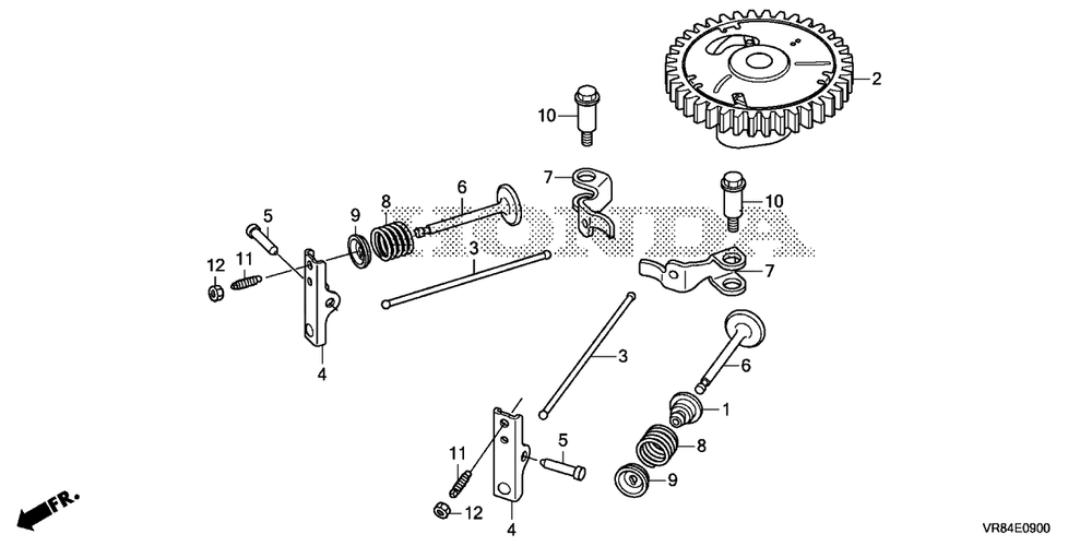 Camshaft Diagram and Parts List for (Type  VLA)(MANA-1000001 - 9999999) Honda Lawn Mower