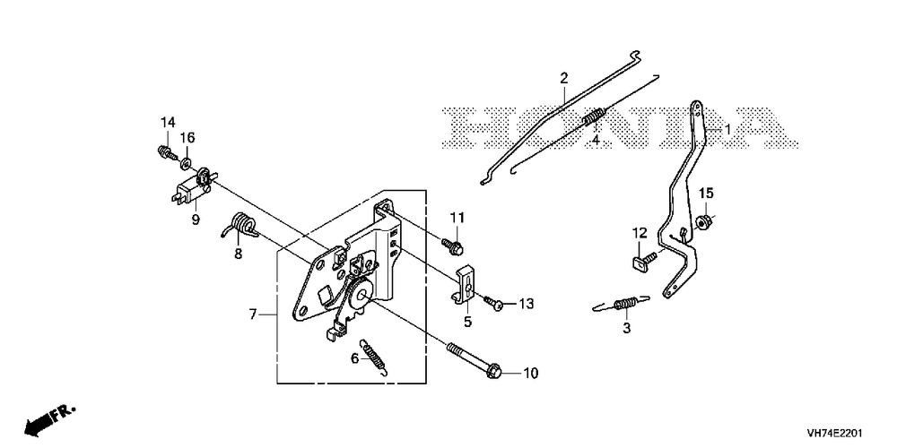 Control (Hrx217k6) Diagram and Parts List for (Type  HYAA)(MAMA-1000001 - 9999999) Honda Lawn Mower