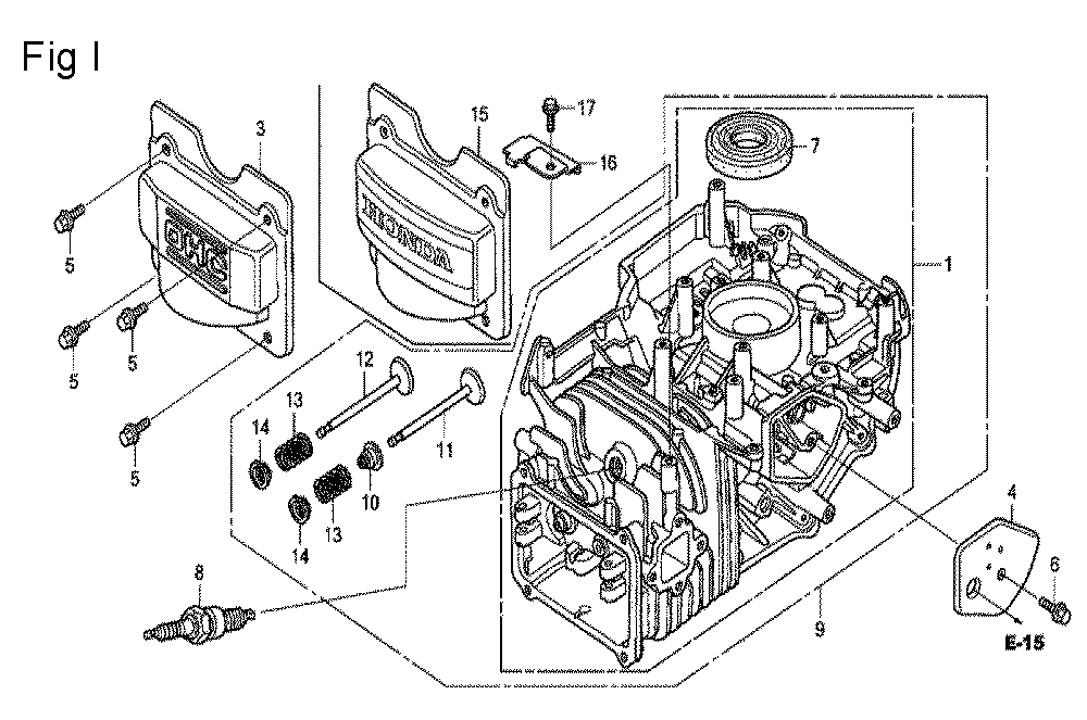 Fig-9 Diagram and Parts List for Type N2 Honda Engine