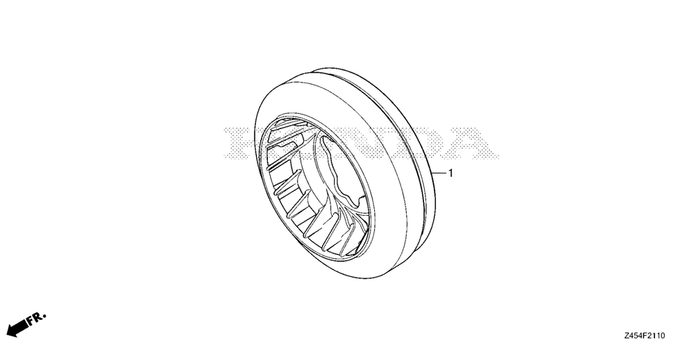 Cooling Fan Diagram and Parts List for (Type  AC)(EBKJ-1000001 - 9999999) Honda Generator