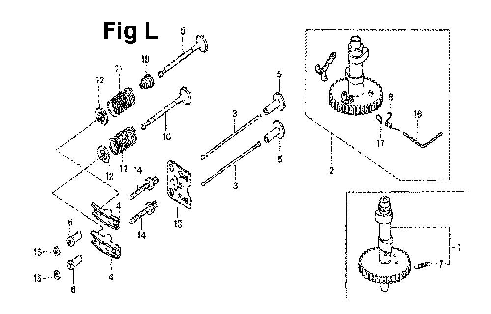 Fig-4 Diagram and Parts List for Type A1Y Honda Engine