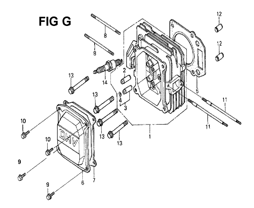 Fig-6 Diagram and Parts List for Type N4 Honda Engine