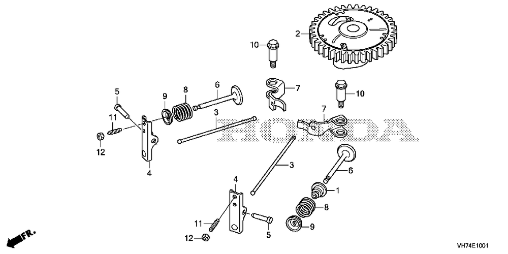 Camshaft (Hrx217k6) Diagram and Parts List for (Type  HYAA)(MAMA-1000001 - 9999999) Honda Lawn Mower