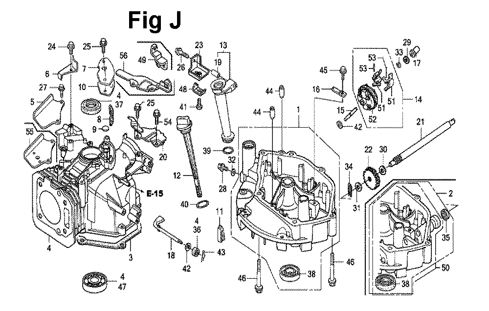 Fig-4 Diagram and Parts List for Type N4 Honda Engine