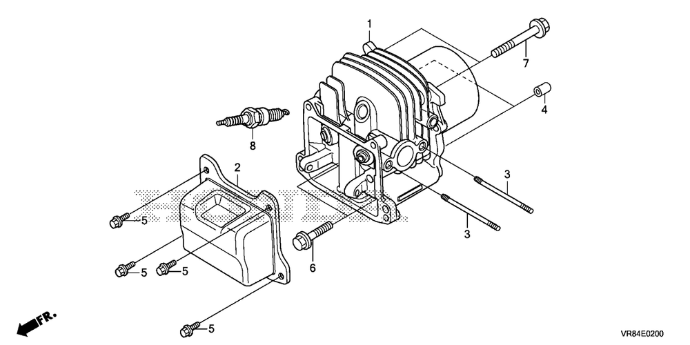 Cylinder Head Diagram and Parts List for (Type  VLA)(MANA-1000001 - 9999999) Honda Lawn Mower