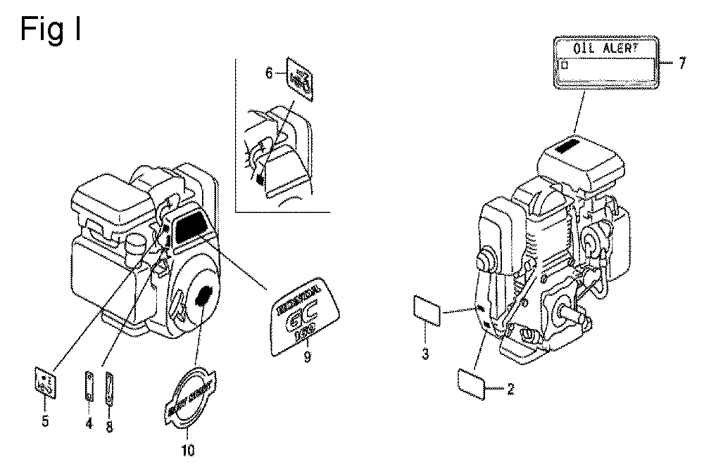 Fig-9 Diagram and Parts List for Type PHA Honda Engine