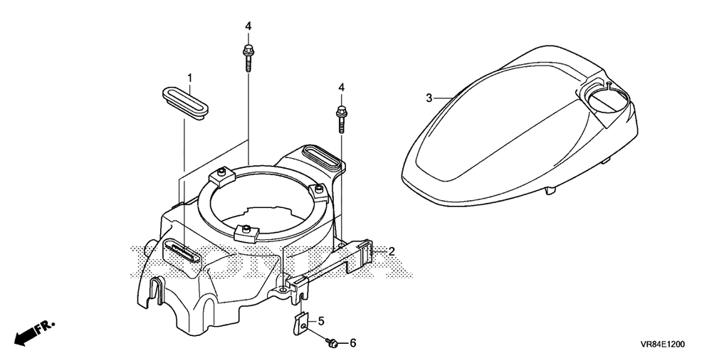 Fan Cover Diagram and Parts List for (Type  VLA)(MANA-1000001 - 9999999) Honda Lawn Mower