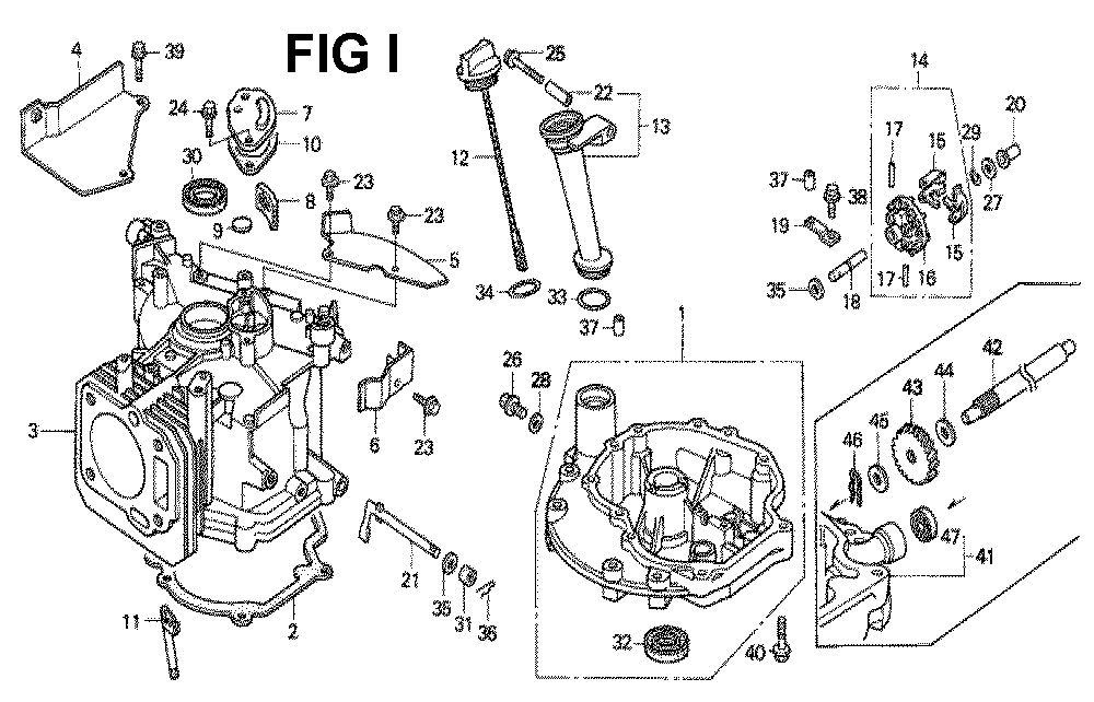 Fig-11 Diagram and Parts List for Type A11 Honda Engine