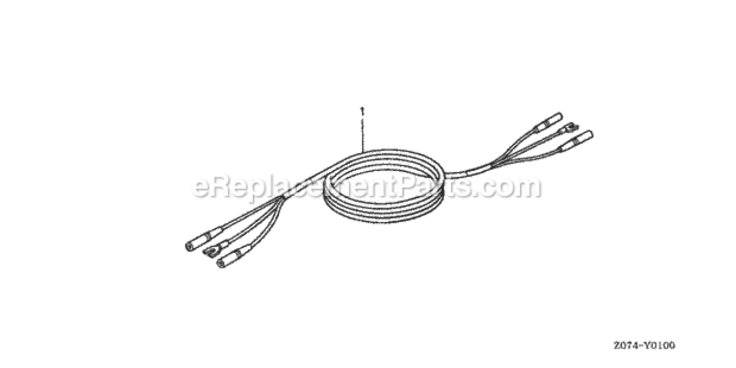 Parallel Cable Kit Diagram and Parts List for AC2 Honda Generator