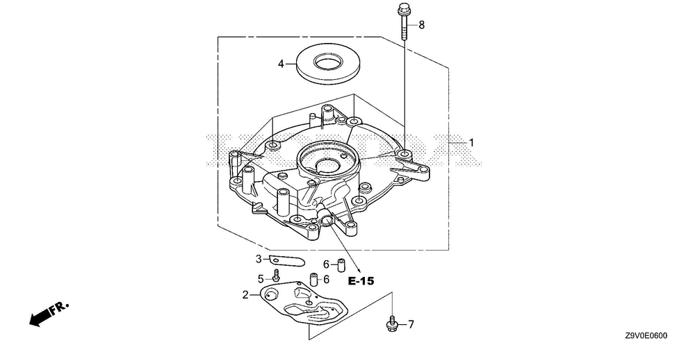 Crankcase Cover Diagram and Parts List for (Type S3C)(GJAVA-1000001-9999999) Honda Engine